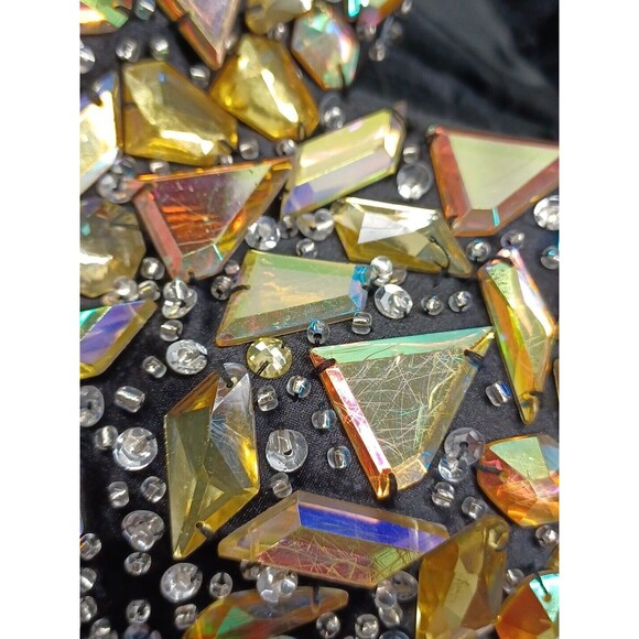 DAVE & JOHNNY Hi Low Tiered Ruffles Tulle Beaded  Long Prom Formal Dress Sz 5/6 - Picture 4 of 13